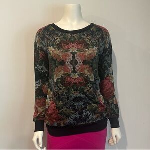 Xhilaration floral tapestry style top size XS